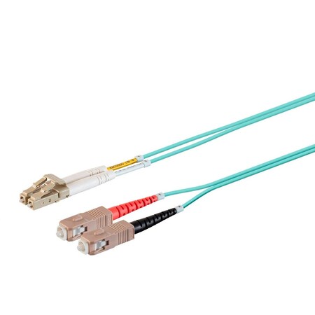 Monoprice OM3 Fiber Optic Cable - LC/SC_ 50/125 Type_ MultiMode_ Duplex_ 10GB_ O 38346